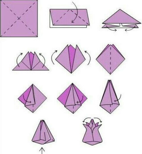 Легкие оригами роза: инструкция с фото