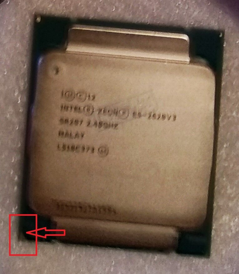 Метка на процессоре