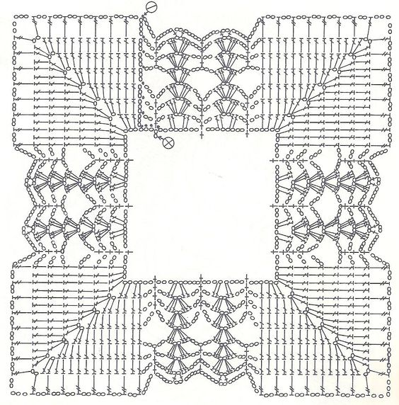 Квадратная кокетка крючком. Подборка схем