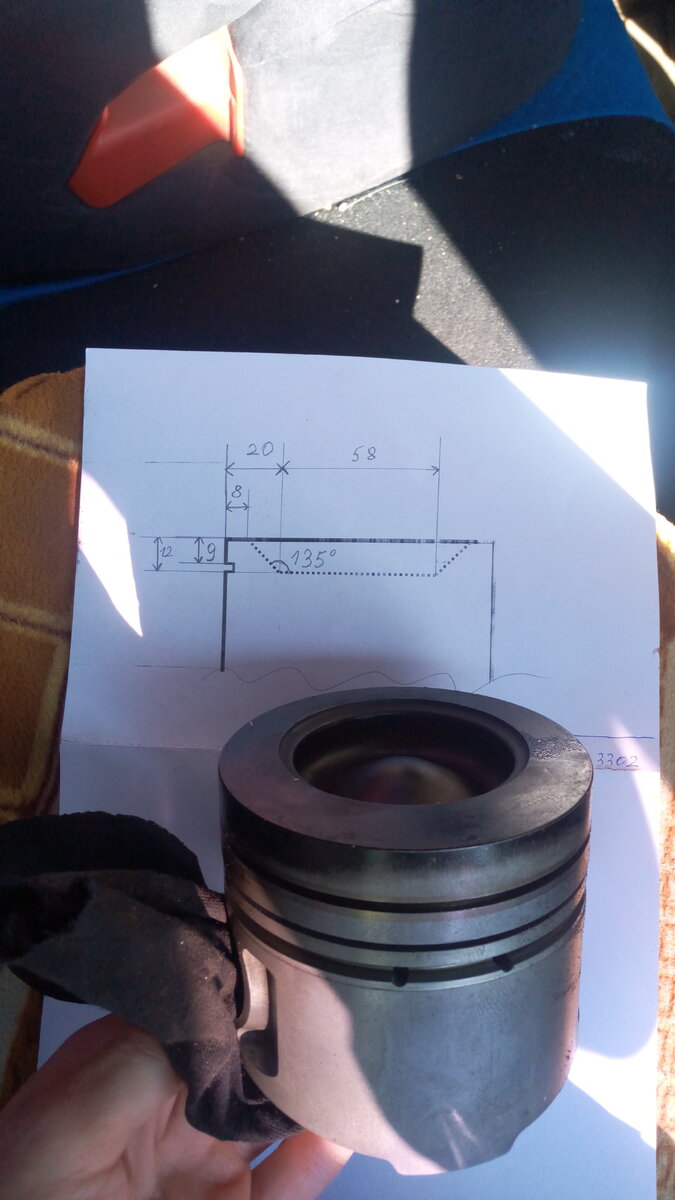 Заводской дизельный поршень (ДО проточки)