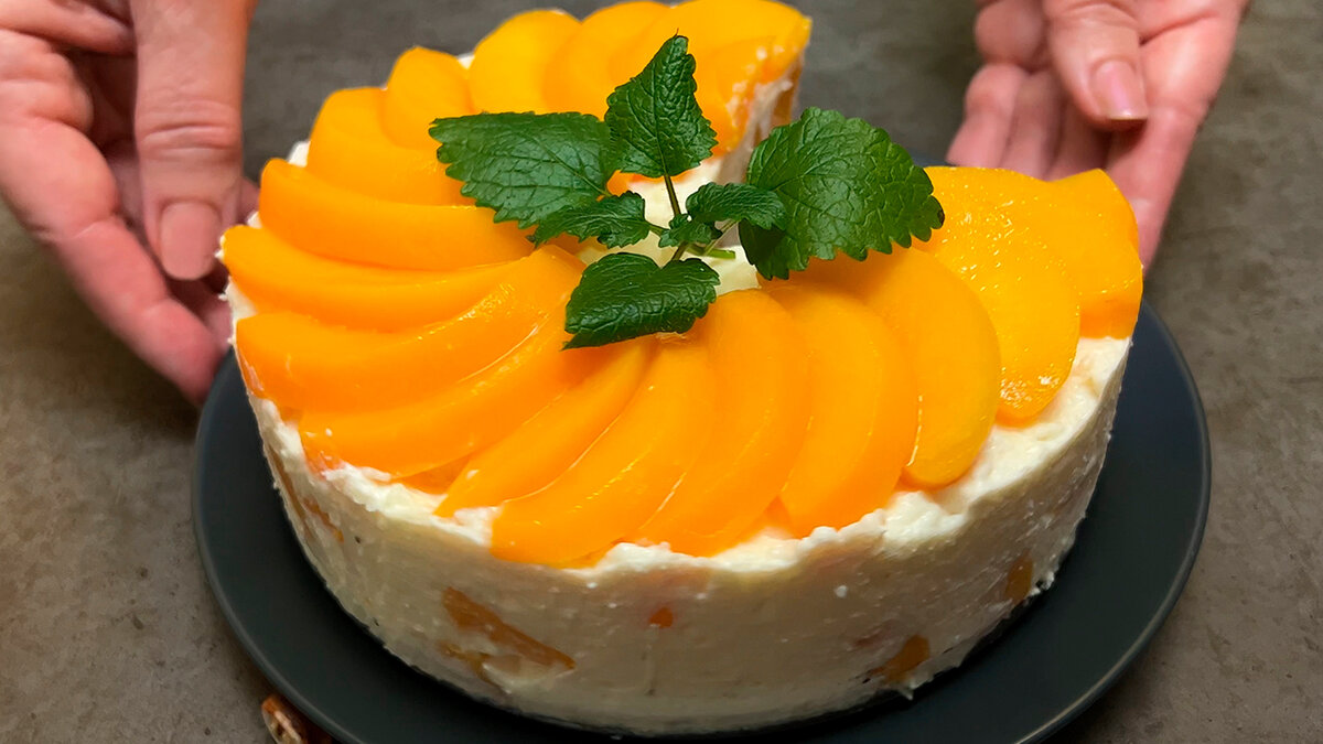 ЖЕЛЕЙНЫЙ торт с персиками