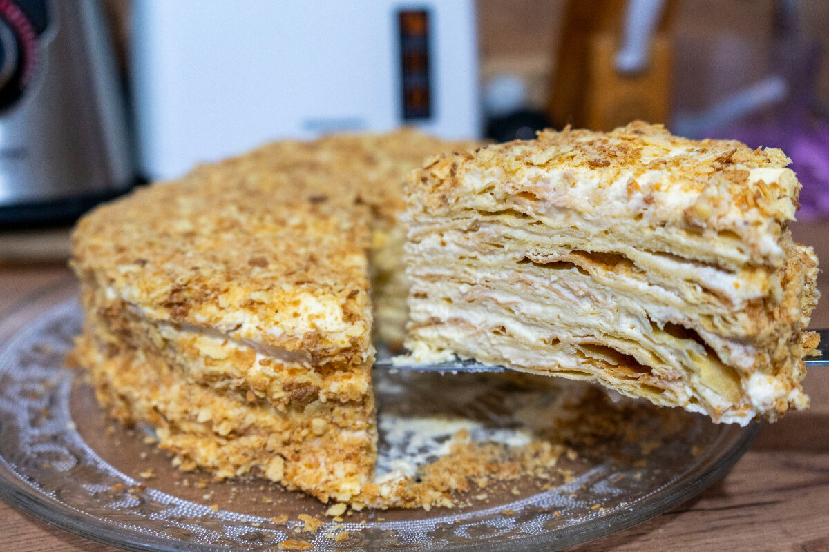 Торт Наполеон с заварным кремом классический рецепт