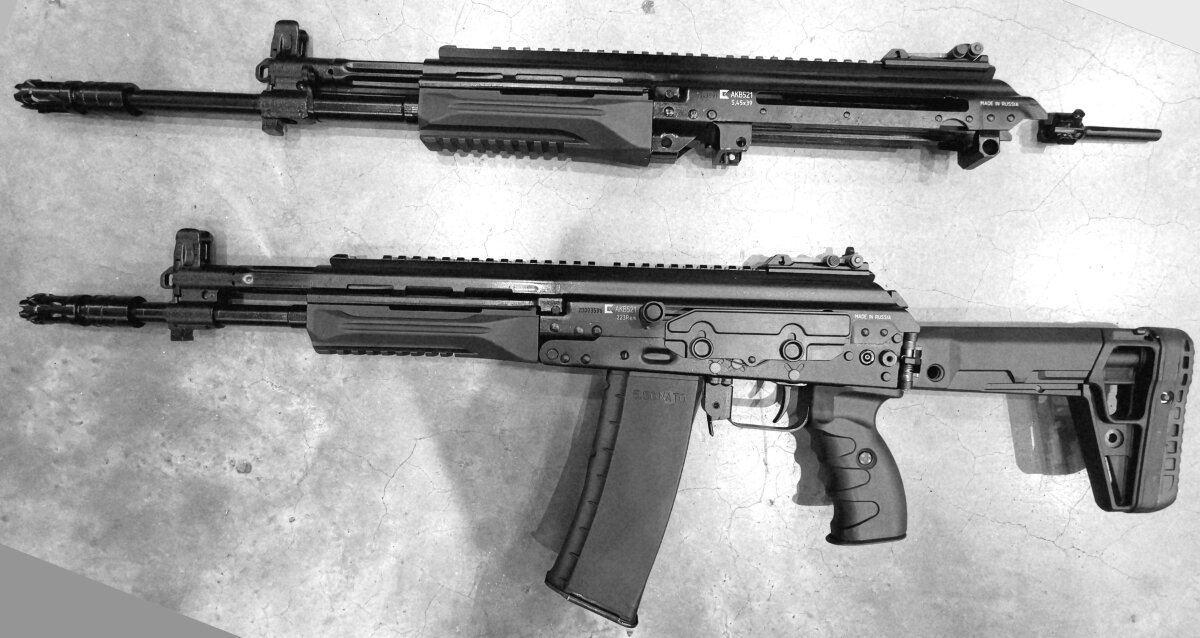 Самозарядный карабин Калашников АКВ-521 с коротким стволом калибра 5.56мм. Источник изображения: modernfirearms.net