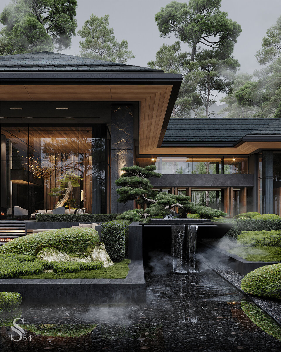 Вилла Kensho с восточными мотивами в Подмосковье от Studia 54 ...
