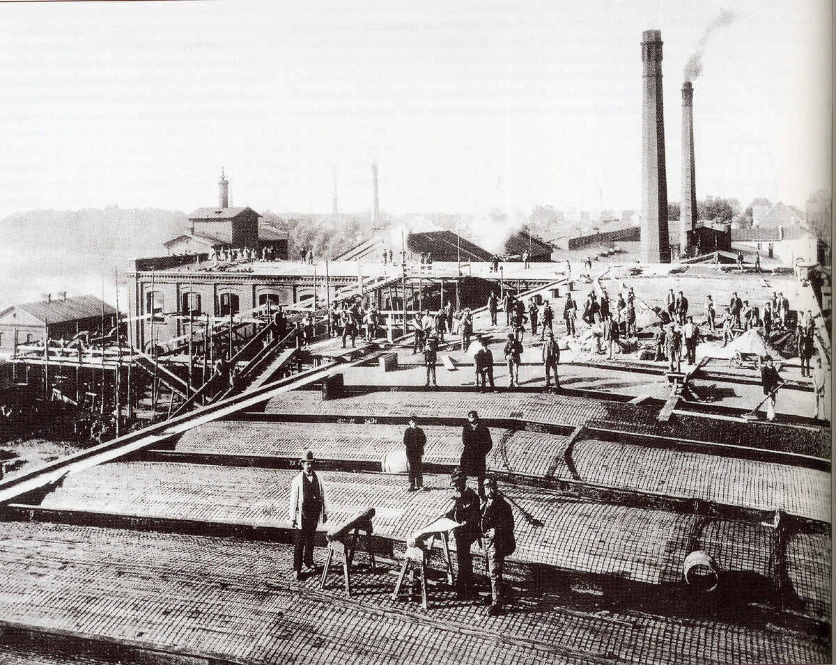 Строительство цеха мануфактуры, 1903 год