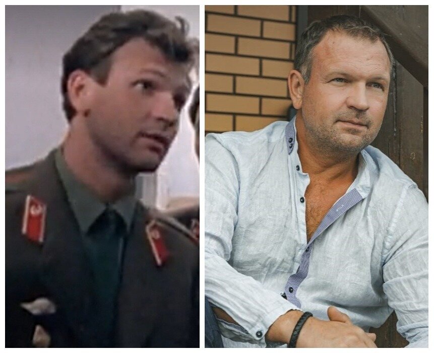Петр Баранчеев в фильме "Граница. Таежный роман" (2000) и сейчас. Коллаж (скриншот, фото: news.myseldon.com)