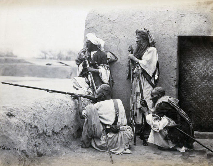 Афганские воины из Вазиристана, фото  1894-1895 гг.