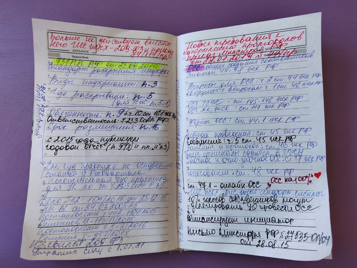 «Настольная книга юриста» Ирэн Парсамян. Участники курса будут составлять собственные по мере изучения материала