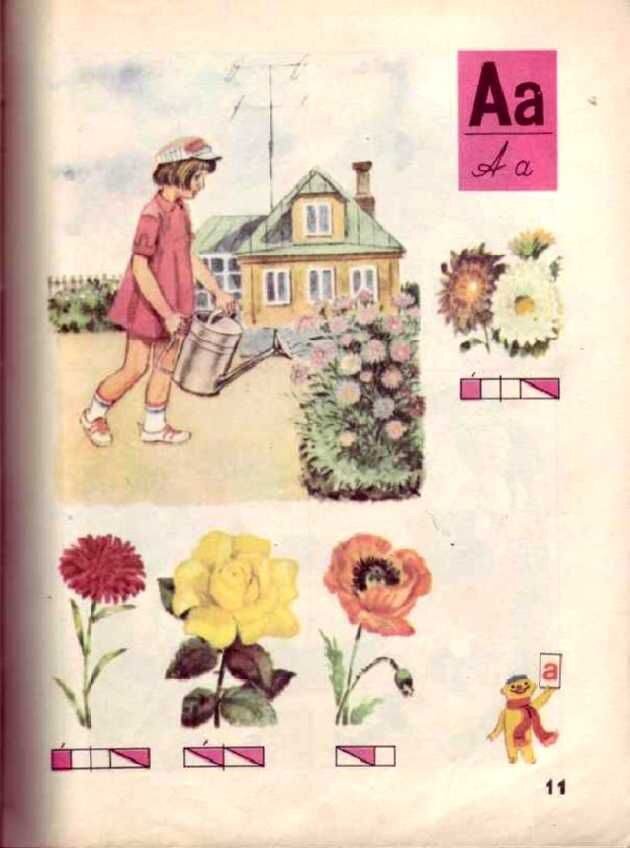      Доктор педагогических наук Всеслав Горецкий построил свой букварь не согласно алфавиту, а по частоте употребления букв в речи и на письме: открывали книгу «а» и «о», а закрывали «ь» и «ъ».-7