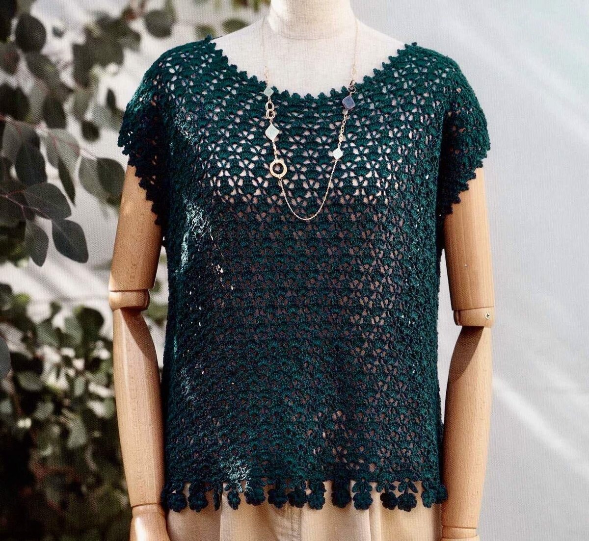 Цветочный топ со спущенным рукавом