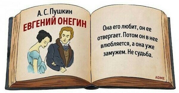 книга для современных "взрослых" - Евгений Онегин в Интаграмме