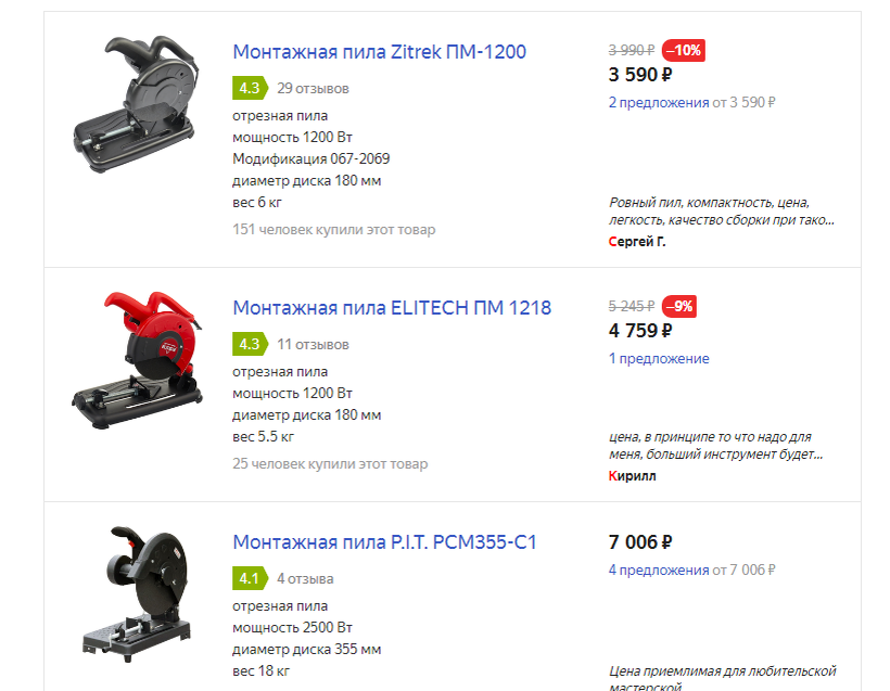 Скриншот с Яндекс.Маркет.