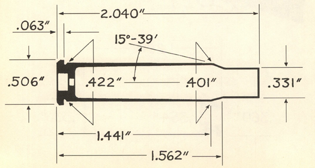 Чертёж гильзы .30-30 Win