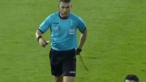 Арбитр шутит с игроком