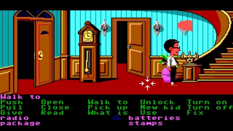 Maniac Mansion — один из первых квестов, использующих многоцветную 2D графику