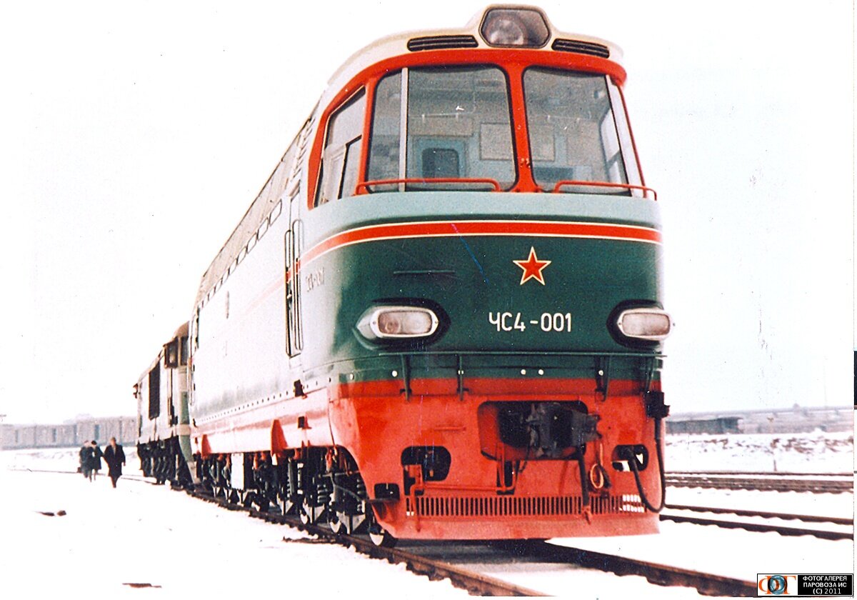 Электровоз ЧС4-001, ст. Чиерна-над-Тисою, Чехословакия, 1964 г., сайт parovoz.com
