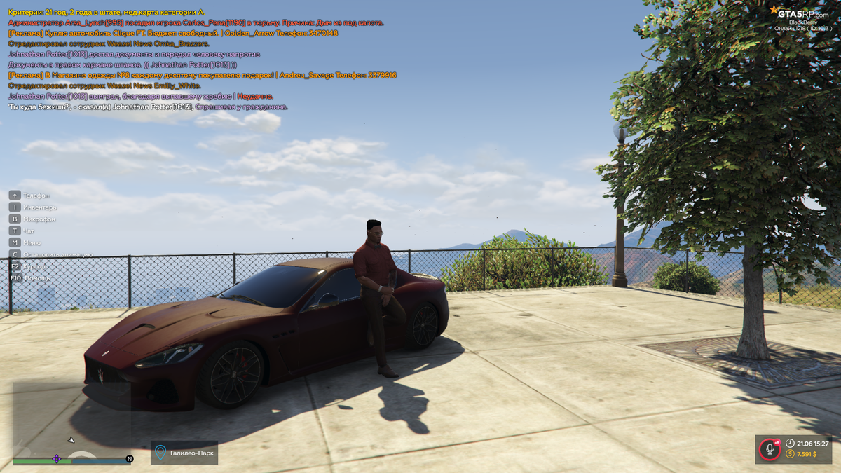 Примеры отыгровок команд в чате.