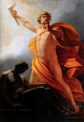 Прометей, несущий людям огонь. Генрих Фридрих Фюгер.