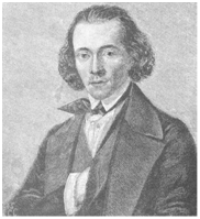 А.Н.Серов в молодости 1845 го. Рис. Софьи Николаевны Дютур (Серова).