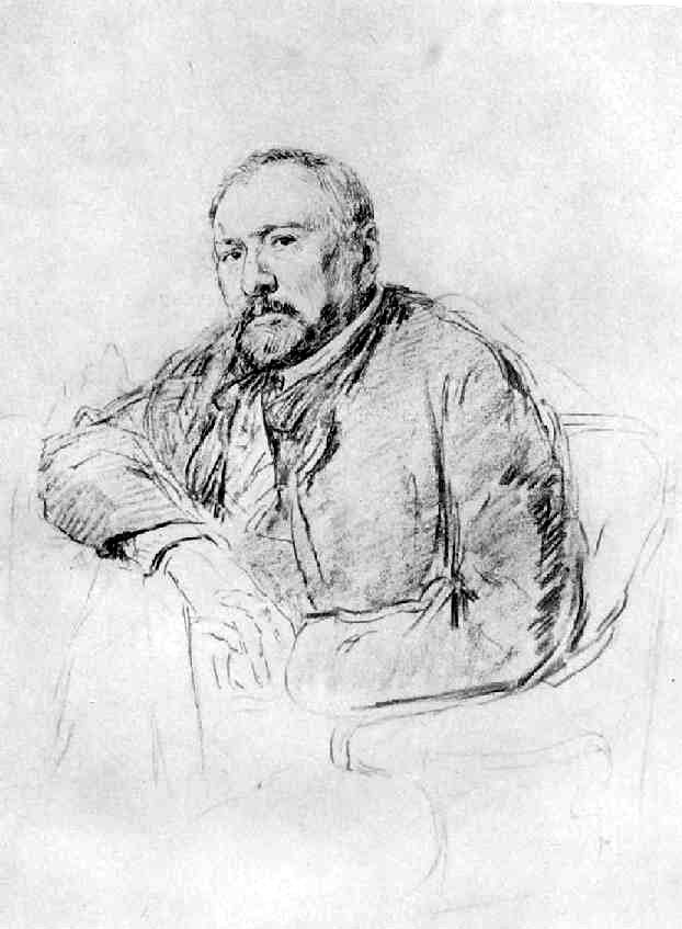 Н.С. Лесков. Рисунок И.Е. Репина.