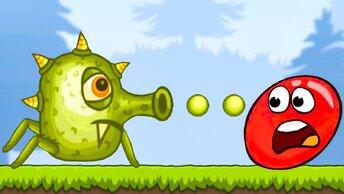 Несносный красный шар 5. Серия 3. Новый босс. Мультик игра red ball 5 на игрули TV