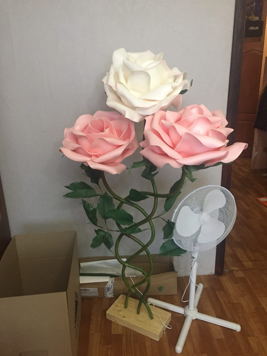 Светильник "розы", сделанный в подарок 