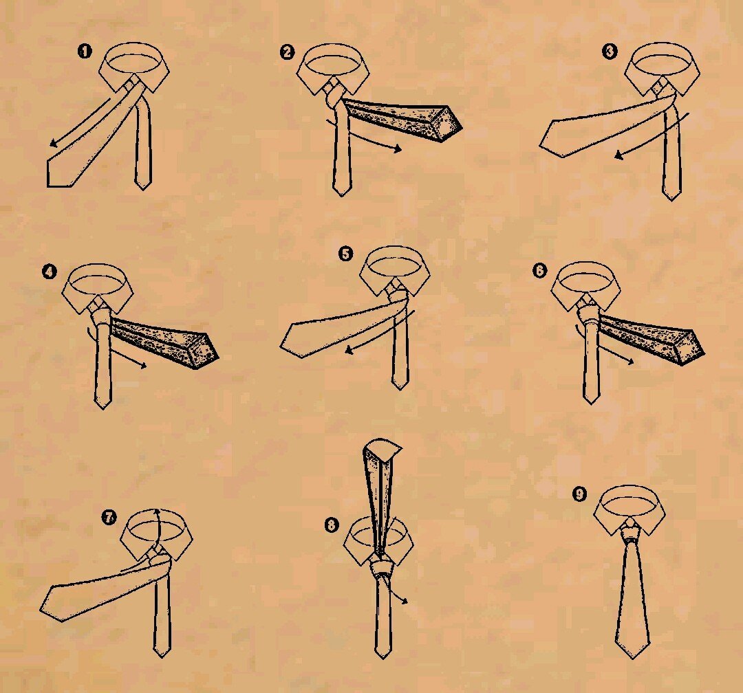 Как завязывать косой узел на галстуке