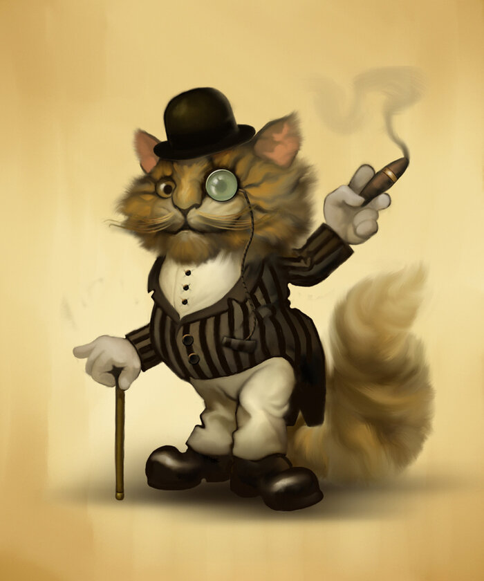 "Кот-аристократ". Ник Дорофеев. Фотошоп