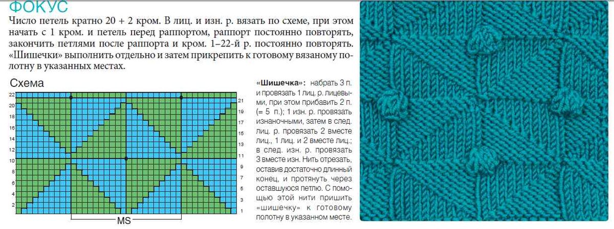 Простые схемы на двумя спицами