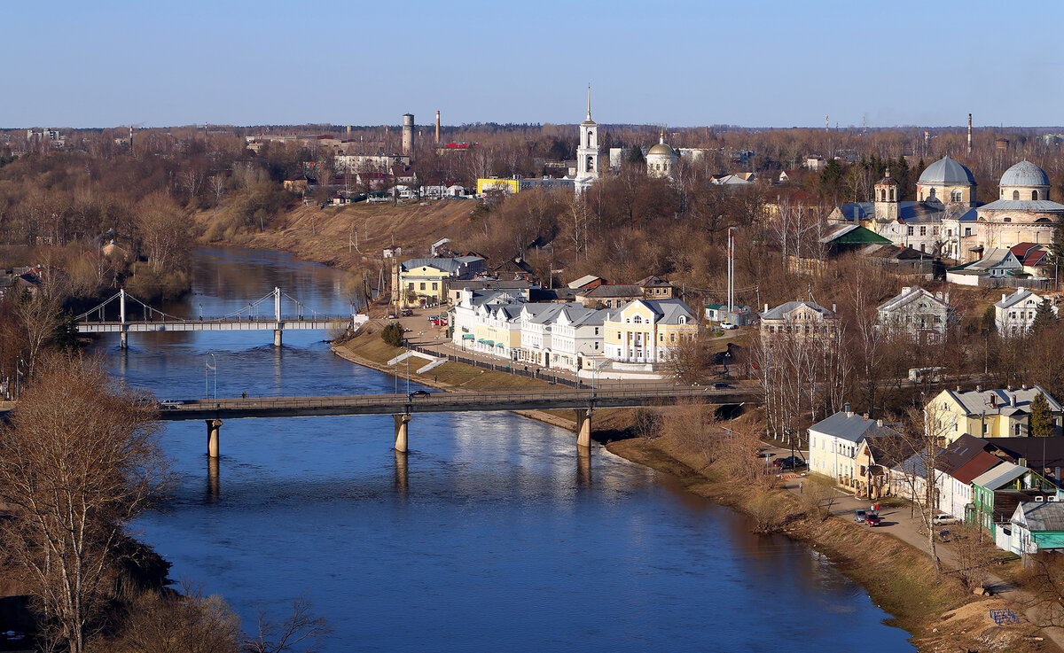 речка Тверца, Торжокские виды из монастыря