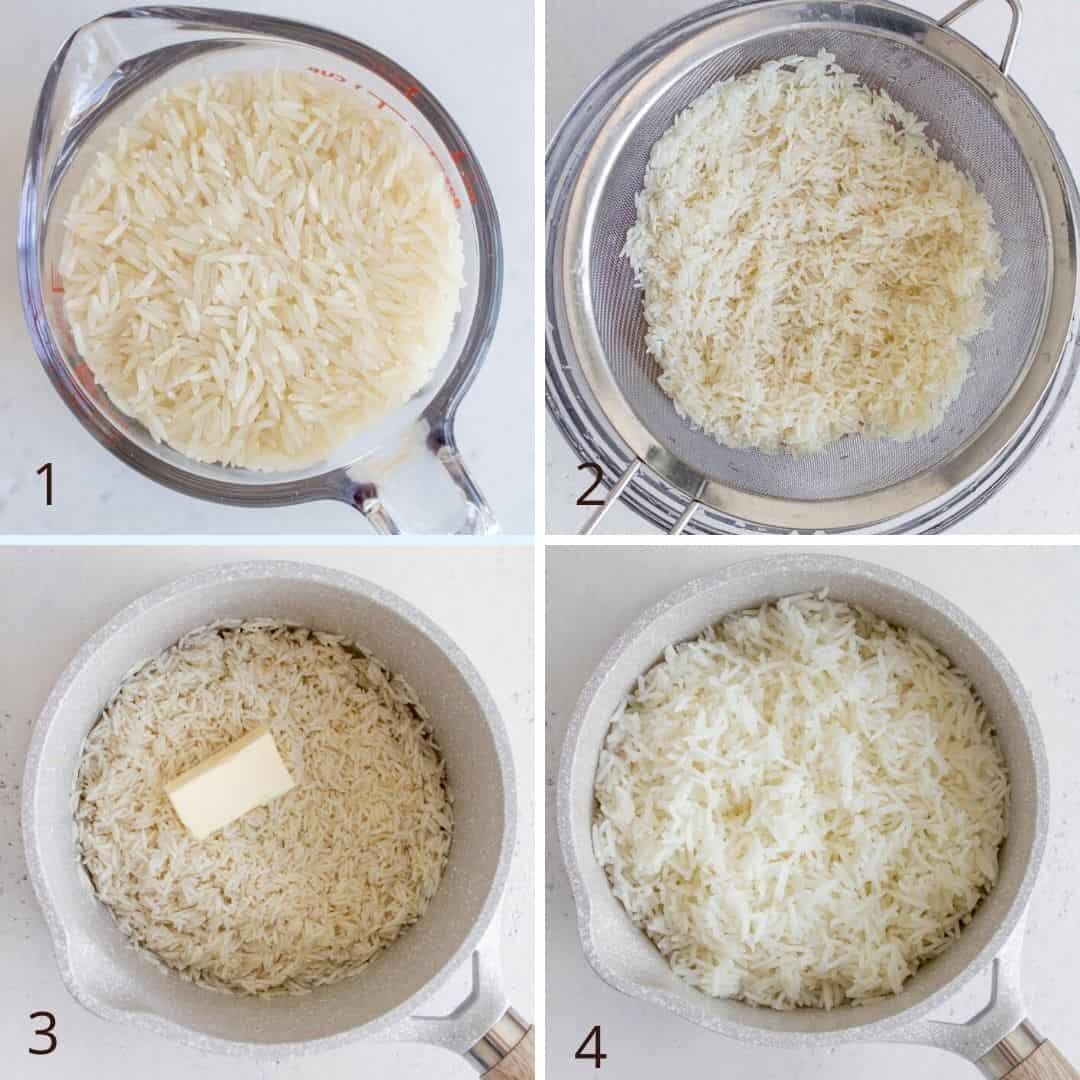 Этапы приготовления рассыпчатого риса 