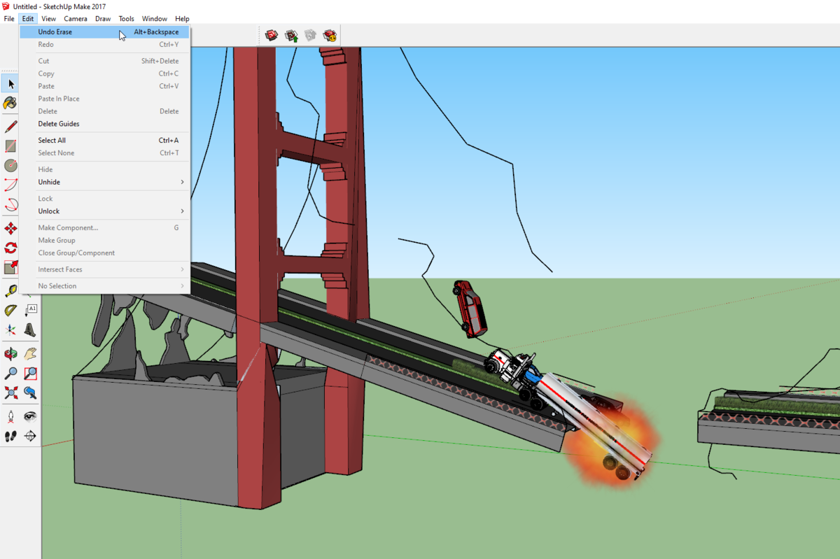 Как быстро отменить действие в SketchUp | Секреты работы в SketchUp | Дзен