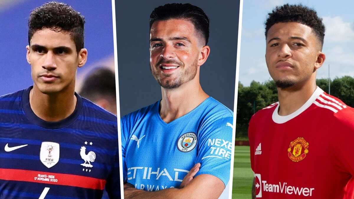 Рафаэль Варан, Джек Грилиш и Джейдон Санчо