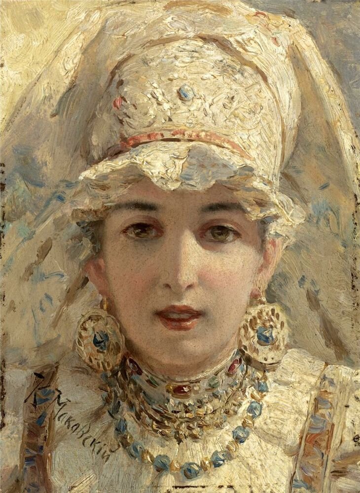 К. Маковский. Красавица, 19в.