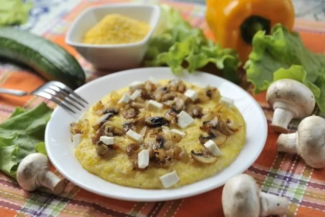Банош с грибами 