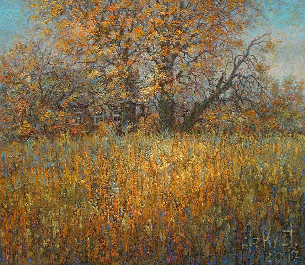 Фотография картины Д. Кустановича "Октябрьское солнце" (из открытых источников)