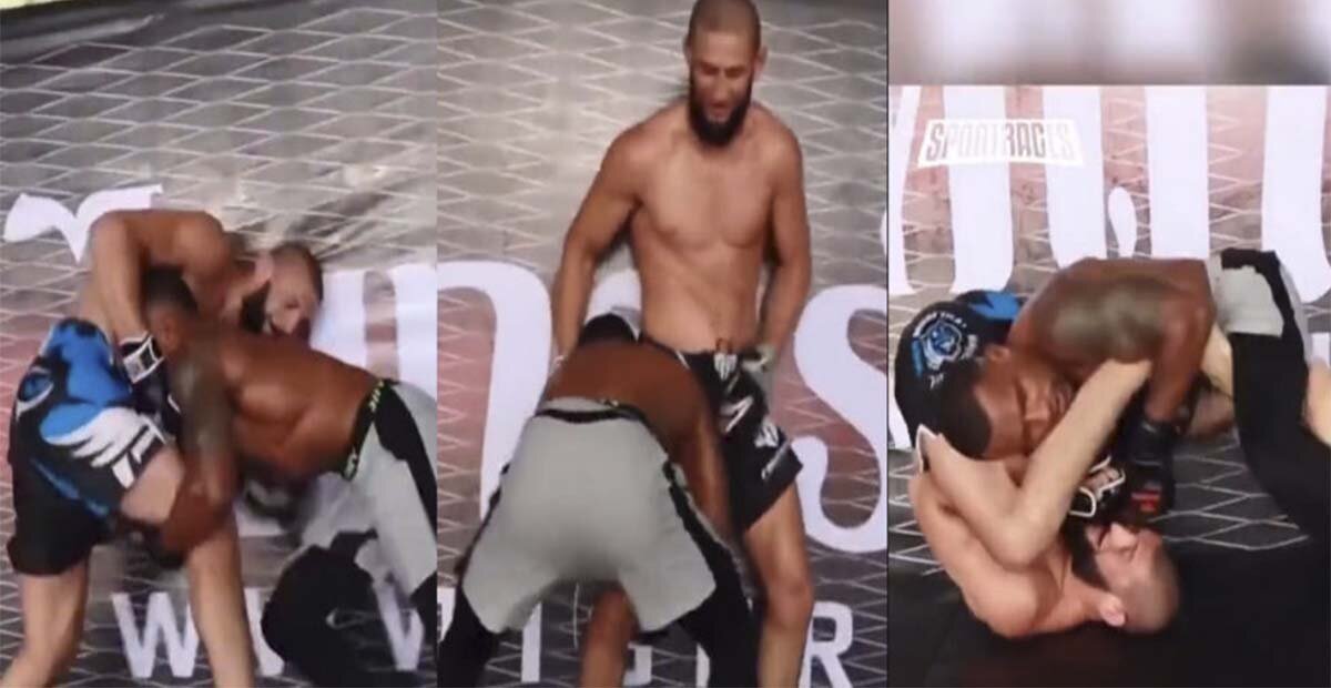 Хамзат Чимаев засабмитил легковеса Bellator во время спарринга на тренировке (Видео) 
