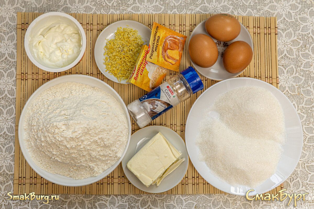 Простой и доступный набор продуктов для приготовления нежнейшей творожной запеканки