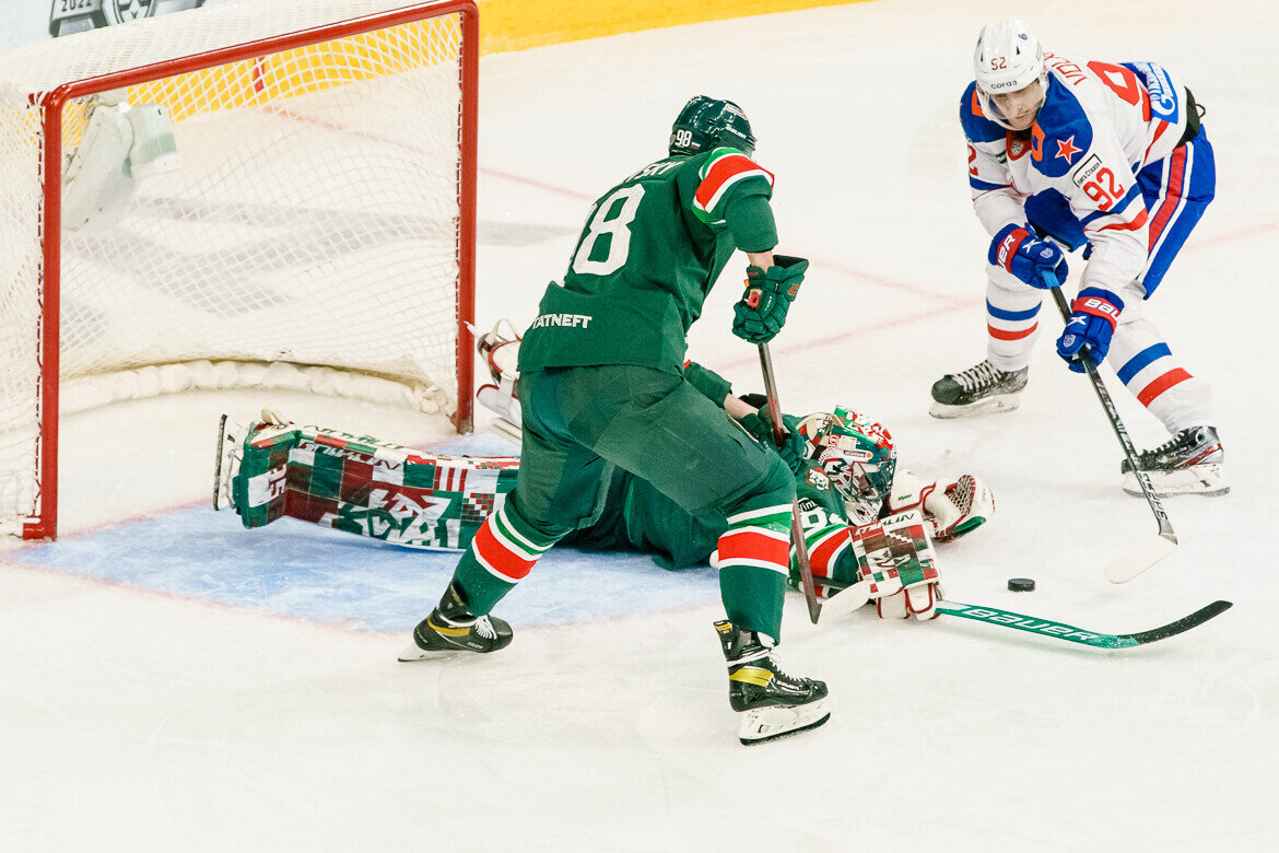 ​«Ак Барсу» явно снизошло везение за все прошлые проигранные матчи. Фото: © Салават Камалетдинов / «Татар-информ»