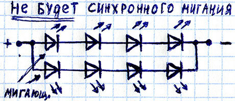 Мигающий светодиод (5мм)