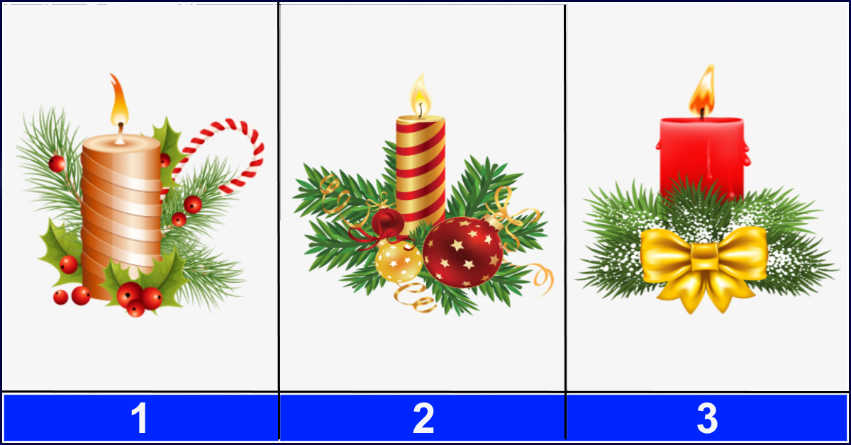 Выберите рождественскую свечу