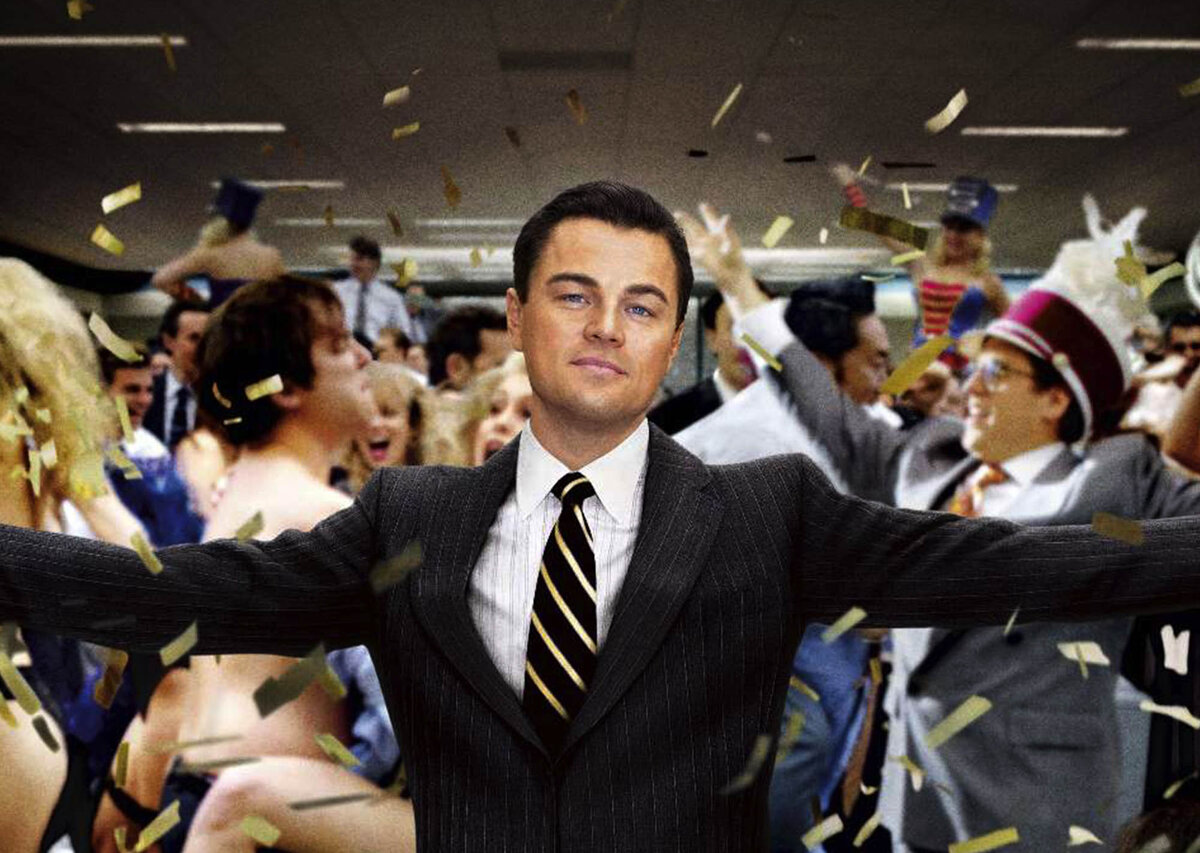 кадр из фильма "Волк с Уолл Стрит"
