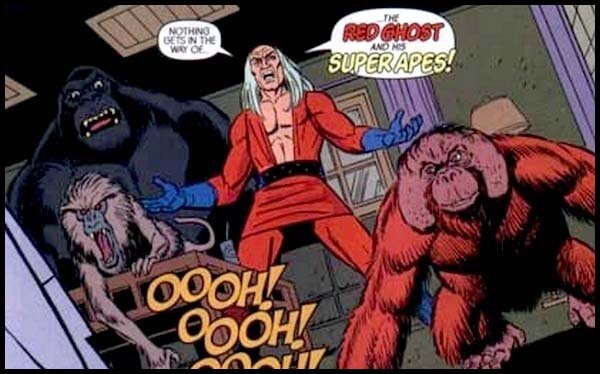 Иван Крагофф – супергерой из России, гордо носящий прозвище «Красный Призрак» (Red Ghost). Иван решил повторить успех Фантастической Четвёрки. Построил ракету, которая смогла бы усилить действие космических лучей, взял с собой трёх обезьян (орангутана Петра, гориллу Михло и бабуина Игоря) – и облучился. В итоге горилла Михло стала супер-сильной, Пётр обучился магнетизму, Игорь научился превращаться, а сам Иван – становиться бесплотным. С тех пор он неоднократно сталкивался с Четвёркой и другими героями.