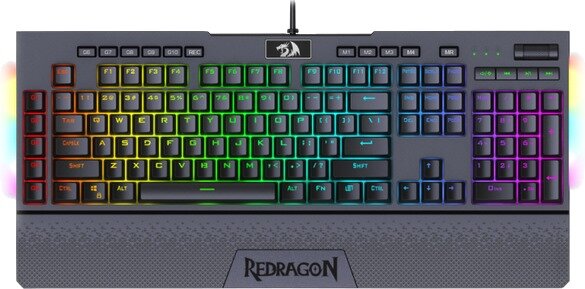 Преимущества: оптико-механические свитчи Blue, RGB-подсветка, технология Full Anti-Ghost, влагозащита, 10 программируемых макроклавиш, валик регулировки громкости, пробный набор сменных свитчей.  