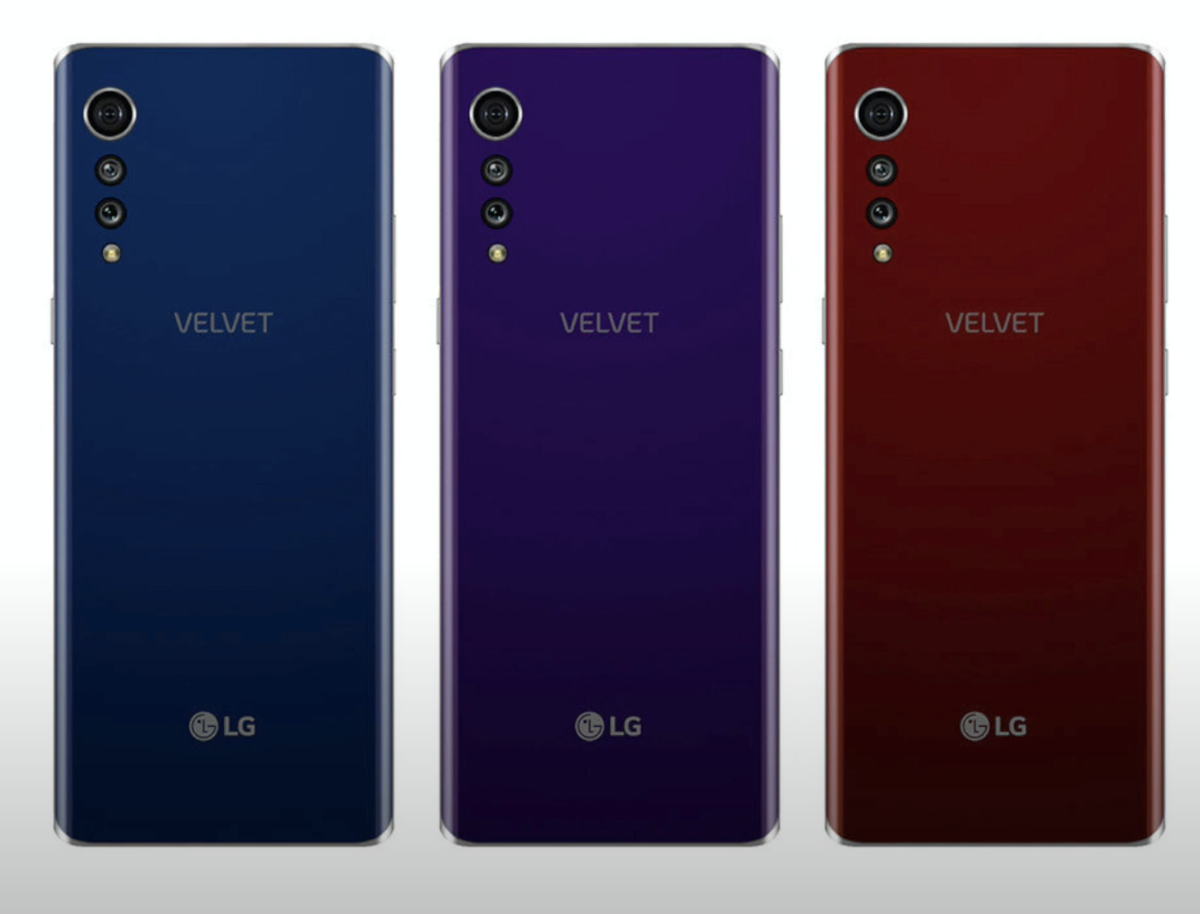 Цветовые варианты задней панели LG Velvet