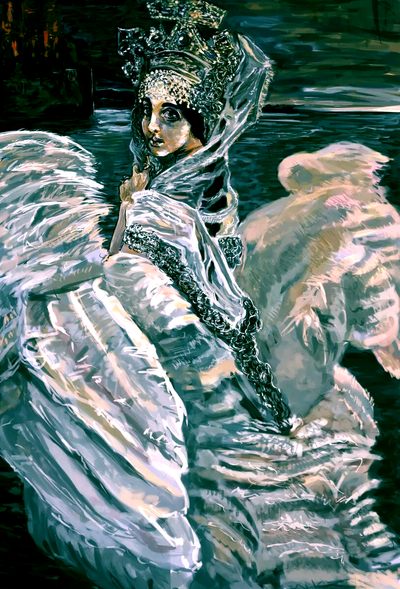 Картина М.А.Врубеля "Царевна-лебедь"