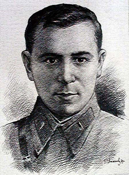 Графический портрет политрука Залилова