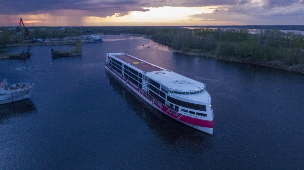 Ходовые испытания судна "Мустай Карим" / Фото: Красное Сормово