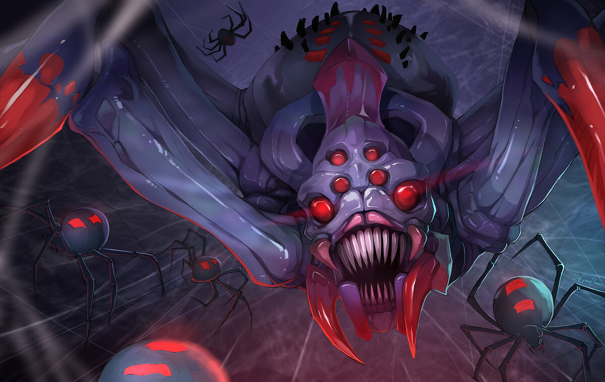 Broodmother – герой ближнего боя.  Позиция игры – MidLine.