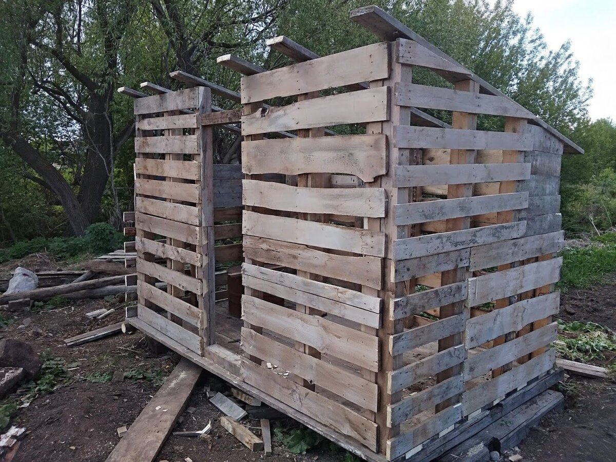 Баня из поддонов своими руками
